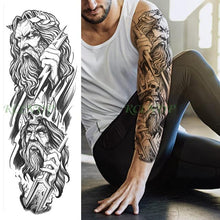 Load image into Gallery viewer, Extra Large Full Arm Leg Body Hand Waterproof Fake Tattoo Stickers Temporary Realistic Black Modern Mens Tattoo
