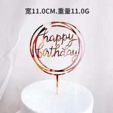 Load image into Gallery viewer, Acrylic One Cake Topper Top Cake One Cake Topper Birthday Cake Topper Double Sided For Anniversaries And Parties  Birthday Party Cupcake Toppers Flags Wedding Baby Shower Supplies Lovely Baking Dessert Decorations
