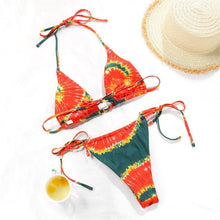 Load image into Gallery viewer, Bikini Swimsuit Solid Color Bikini Set  Swimwear Bathing Suit Women Bikinis String Beach Women Two Piece Bikini Swimsuit Bathing Suits Halter Triangle Tops String Bikini Sets
