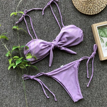 Load image into Gallery viewer, Summer Cute Vintage Women's Swimsuit Bikini Split Swimwear Women's Swimwear Women's 2-piece Beachwear Loose Bikini Fashion  Retro Bikini  Fashion Beachwear Summer Spa Beach Surf Sport
