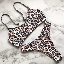 Load image into Gallery viewer, Leopard Bikini Women Swimwear Female Swimsuit Women Two Pieces Scalloped Bikini Set Swimsuits  Bathing Suit Two-pieces Bikini Set Bather Bathing Suit
