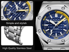 Load image into Gallery viewer, Luxury Stainless Steel Quartz Watch Men Military Watch Causal Fashion Excellent Wristwatch
