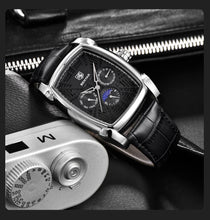 Load image into Gallery viewer, Square Luxury Mens Watch Analog Waterproof Quartz Sport Stylish Leather Strap Wrist Watch Business Design For Men
