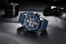 Load image into Gallery viewer, Multifunction Brown Luxury New Men's Watches Quartz Sport Chronograph Elegant Leather Bracelet Men Wrist Watch
