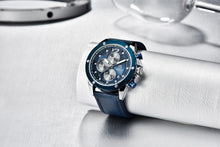 Load image into Gallery viewer, Multifunction Brown Luxury New Men's Watches Quartz Sport Chronograph Elegant Leather Bracelet Men Wrist Watch
