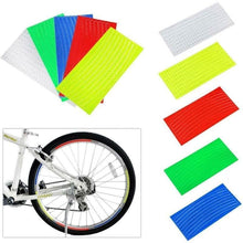 Load image into Gallery viewer, Bike Reflective Stickers Cycling Fluorescent Reflective Tape Bicycle Adhesive Safety Decor Sticker Safety Reflective Warning Stickers Waterproof Outdoor Bicycle Rim Reflector Tape Thin Reflective Sticker Rolls For Bikes Bicycles
