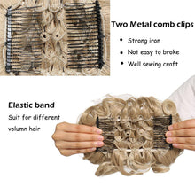 Load image into Gallery viewer, Trending LARGE Comb Clip In Curly Hair Extension Synthetic Hair Pieces Chignon Women Updo Cover Hairpiece Extension Hair Bun Clip in Hair Extension For Volumized Hair Buns For Girls
