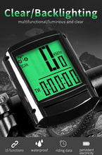 Load image into Gallery viewer, Waterproof Bicycle Computer Wireless And Wired MTB Bike Cycling Odometer Stopwatch Speedometer LED Digital Bicycles Computer Odometer Speedometer Max Distance Time For Trainer
