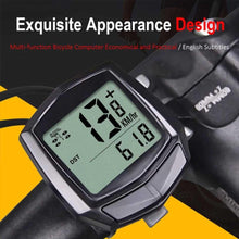 Load image into Gallery viewer, Bike Speedometer Waterproof Wired Digital Bike Ride Odometer Bicycle Cycling Speed Counter Bicycle Accessories Waterproof Cycling Odometer With Automatic Wake-Up Multi-Function LCD Backlight Display Bicycle Computer Best For Bikers
