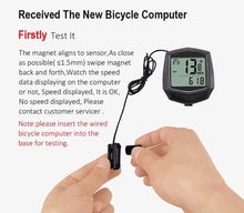 Load image into Gallery viewer, Bike Speedometer Waterproof Wired Digital Bike Ride Odometer Bicycle Cycling Speed Counter Bicycle Accessories Waterproof Cycling Odometer With Automatic Wake-Up Multi-Function LCD Backlight Display Bicycle Computer Best For Bikers
