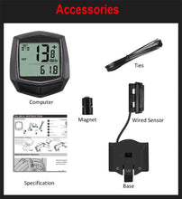 Load image into Gallery viewer, Bike Speedometer Waterproof Wired Digital Bike Ride Odometer Bicycle Cycling Speed Counter Bicycle Accessories Waterproof Cycling Odometer With Automatic Wake-Up Multi-Function LCD Backlight Display Bicycle Computer Best For Bikers
