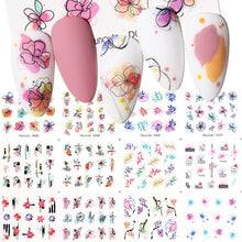 Load image into Gallery viewer, Gold 3D Nail Sticker Curve Stripe Lines Nails Stickers Gradient Adhesive Striping Tape Nail Foil Nail Art Stickers Decals Silver Strip Line Nail Decal Self-Adhesive 3D Wave Decal Decoration Metallic Curve Design Decoration for Women Girls
