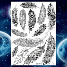 Load image into Gallery viewer, Luxury Colorful Flower Lavender Waterproof Temporary Tattoos Animals Arm Chest Tattoo Stickers Elegant Summer Style For Womens Mens
