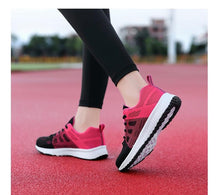 Load image into Gallery viewer, Elegant Sport Womens Sneakers Flats Casual Tennis Shoes Summer Lace-Up Mesh Light Breathable Casual Comfort Non Slip Lightweight Breathable Mesh Athletic Sneakers
