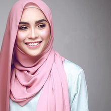 Load image into Gallery viewer, New Long Solid Colorful Soft Chiffon Hijab Elegant Scarf Wrap Lightweight Islamic Head Wear Escharpe Shawls Headband Stole Muslim Hijabs Wrap Headscarf Scarves Colors For Women
