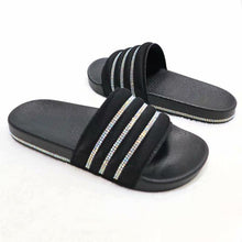 Load image into Gallery viewer, Women Beach Rubber Slippers Shoes Woman Flip Flops Rhinestone Sildes Candy Sandals Outdoor Flats Cute Sandals For Women Casual Summer Women Comfort Slip-On Sandal
