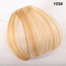 Load image into Gallery viewer, Women Clip In Hair Bangs Hairpiece Synthetic Fake Hair Piece Clip In Hair Extensions Front Natural Flat Neat Fringe Bangs With Temples For Women One Piece Hairpiece
