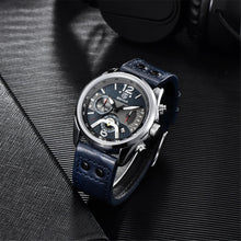 Load image into Gallery viewer, New Men Watch Top Sport Design Waterproof Men Quartz Military Wristwatch  Leather Strap Analog Men Watch
