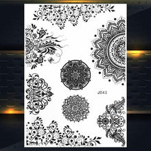 Load image into Gallery viewer, 53 Sheets Black Lace Temporary Tattoos Sticker Butterfly Flower Fake Tatoo Sticker Sexy  Black Henna Temporary Tattoos For Women
