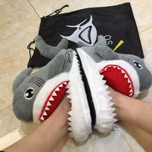 Load image into Gallery viewer, Shark Funny Shoes Girls  Indoor Slippers Home Shoes Fashion Plush Warm Slippers Women Winter Cute Shark Cozy Women Slippers With Funny Face Memory Foam Non-Slip Rubber Sole Soft Slip On Home Shoes
