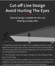 Load image into Gallery viewer, Bike Front Light Rainproof USB Rechargeable Bicycle Light Cycling Headlight LED Flashlight Bike USB Rechargeable Bicycle Light  Bicycle Front Headlight LED Bike Headlight Lamp 2000mAh
