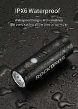 Load image into Gallery viewer, Bike Front Light Rainproof USB Rechargeable Bicycle Light Cycling Headlight LED Flashlight Bike USB Rechargeable Bicycle Light  Bicycle Front Headlight LED Bike Headlight Lamp 2000mAh
