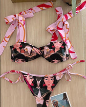 Load image into Gallery viewer, Bikini Female Swimsuit Women Swimwear Push Up Bikinis Set High Waist Swimming Suits Two Piece Set Women Swimsuit Solid Printed Bikini Push-Up Pad Swimwear Set Beachwear Ruffled Bathing Suit
