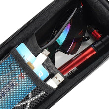 Load image into Gallery viewer, Black Bike Bag Frame Front Top Tube Cycling Bag Waterproof Phone Case Touchscreen Bag  Pack Bicycle Accessories Bike Bicycle Bag Waterproof Bike Phone Mount Bag Front Frame Top Tube Handlebar Bag Touch Screen Holder Case For Cell Phones 6.6in
