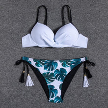 Load image into Gallery viewer, Push Up Bikini Floral Print Swimsuit Swimwear Women Bathing Suit Bikinis Set Brazilian Beach Female Wear Women's Bikini Swimsuits Floral Printed Bathing Suits for Women 2 Piece Bikini
