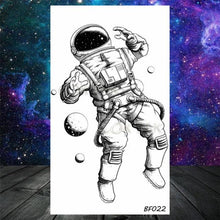 Load image into Gallery viewer, Realistic Small Planets Temporary Tattoos Arm Waterpoof Black Sticker Space Planets For Girls And Boys
