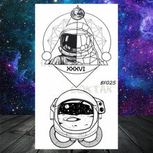 Load image into Gallery viewer, Realistic Small Planets Temporary Tattoos Arm Waterpoof Black Sticker Space Planets For Girls And Boys
