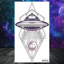 Load image into Gallery viewer, Realistic Small Planets Temporary Tattoos Arm Waterpoof Black Sticker Space Planets For Girls And Boys
