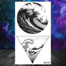 Load image into Gallery viewer, Realistic Small Planets Temporary Tattoos Arm Waterpoof Black Sticker Space Planets For Girls And Boys
