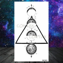 Load image into Gallery viewer, Realistic Small Planets Temporary Tattoos Arm Waterpoof Black Sticker Space Planets For Girls And Boys
