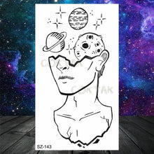 Load image into Gallery viewer, Realistic Small Planets Temporary Tattoos Arm Waterpoof Black Sticker Space Planets For Girls And Boys
