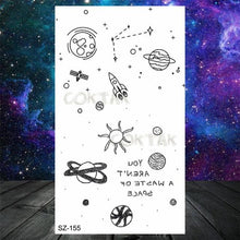 Load image into Gallery viewer, Realistic Small Planets Temporary Tattoos Arm Waterpoof Black Sticker Space Planets For Girls And Boys
