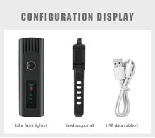 Load image into Gallery viewer, Bike Flashlight For Bicycle Anti-glare Smart Bike Light USB Rechargeable Front Rear Lamp Cycling Headlight Bike Light Set USB Rechargeable Bicycle Front Headlight Taillight 4 Light Modes Led Headlight
