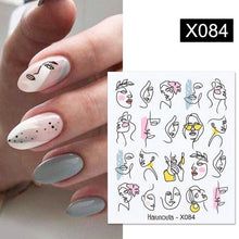 Load image into Gallery viewer, Embossed Nails Sticker 3D Flower Leaves Slider Water Transfer Nail Decals for Nail Art Transfer Sticker  3D Wave Design Decoration for Women Girls Art Stickers Decal Decoration Metallic Curve Strip Line Nail Decor

