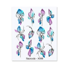 Load image into Gallery viewer, Embossed Nails Sticker 3D Flower Leaves Slider Water Transfer Nail Decals for Nail Art Transfer Sticker  3D Wave Design Decoration for Women Girls Art Stickers Decal Decoration Metallic Curve Strip Line Nail Decor
