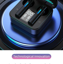 Load image into Gallery viewer, LED Display Bluetooth 5.0  Wireless Headphone Magnetic 9D Stereo Sound Earbud Sports Easy Pairing Earphone With Microphone Bluetooth In Ear Built-in Mic Headset For Sport Black Headphones Wireless Light Weight Design
