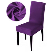 Load image into Gallery viewer, Armless Removable Washable Elastic Dinner Universal Spandex Solid Chair Slip Covers Set Colors For Choice Universal Size Chair Cover
