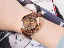 Load image into Gallery viewer, Luxury Green Business Women Watches Quartz Fashion Leather Strap Waterproof Multifunctional Wristwatch For Women
