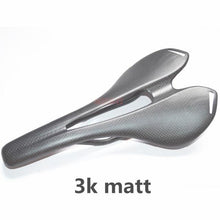 Load image into Gallery viewer, Full Carbon Fiber Bicycle Saddle Road Bike Carbon Saddle Seat Matt Bike Cushion Carbon Fiber Road Bike Saddle Cushion Lightweight Comfortable Bicycle Seat With PU Leather Cover For Road Bike And Mountain Bike
