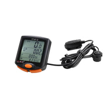 Load image into Gallery viewer, Black Mini Waterproof Bicycle Computer Wired Digital Multifunction Speedometer Waterproof Motion Sensor Bicycle Computer Odometer Cycling Multi Function Waterproof 4 Line Display With Backlight
