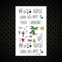 Load image into Gallery viewer, Fashion Small Sexy Black Temporary Waterproof Tattoo Cute Star Heart Tattoos Sticker Body Finger Tattoo For Kids Womens
