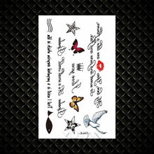 Load image into Gallery viewer, Fashion Small Sexy Black Temporary Waterproof Tattoo Cute Star Heart Tattoos Sticker Body Finger Tattoo For Kids Womens
