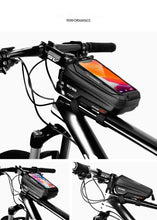 Load image into Gallery viewer, Bike Bag Frame Front Top Tube Waterproof Hard Shell Cycling Bag Touch Screen Phone Case Bicycle Accessories Bike Phone Mount Bag Cycling Waterproof Front Frame Top Tube Handlebar Bag With Touch Screen Holder Case
