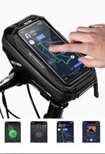Load image into Gallery viewer, Bike Bag Frame Front Top Tube Waterproof Hard Shell Cycling Bag Touch Screen Phone Case Bicycle Accessories Bike Phone Mount Bag Cycling Waterproof Front Frame Top Tube Handlebar Bag With Touch Screen Holder Case
