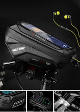 Load image into Gallery viewer, Bike Bag Frame Front Top Tube Waterproof Hard Shell Cycling Bag Touch Screen Phone Case Bicycle Accessories Bike Phone Mount Bag Cycling Waterproof Front Frame Top Tube Handlebar Bag With Touch Screen Holder Case
