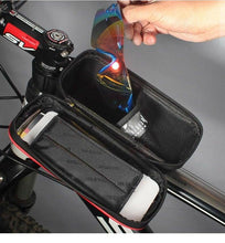 Load image into Gallery viewer, Bike Bag Frame Front Top Tube Waterproof Hard Shell Cycling Bag Touch Screen Phone Case Bicycle Accessories Bike Phone Mount Bag Cycling Waterproof Front Frame Top Tube Handlebar Bag With Touch Screen Holder Case
